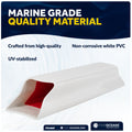 9-1/2" Winch Handle Holder, White PVC - FO4687 - Five Oceans