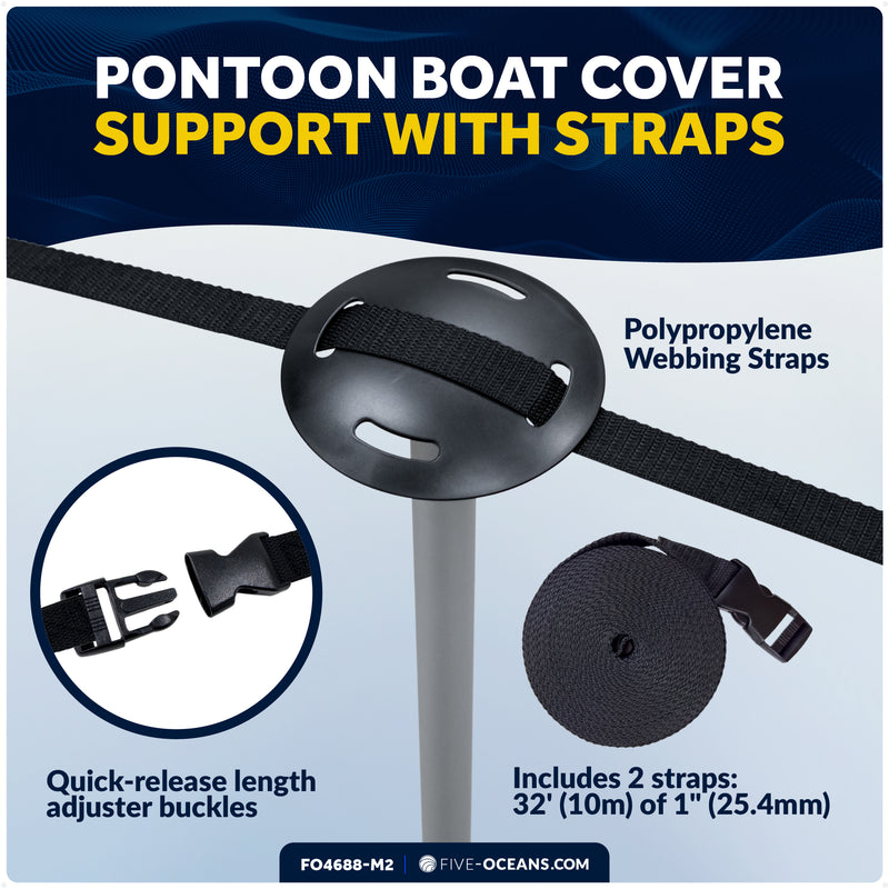 Boat Cover Support Poles, Adjustable 31"- 59", 2-Pack - FO4688-M2 - Five Oceans