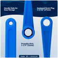 Universal Floating Prop Wrench Kit with Multiple Sockets, Blue - FO4689 - Five Oceans