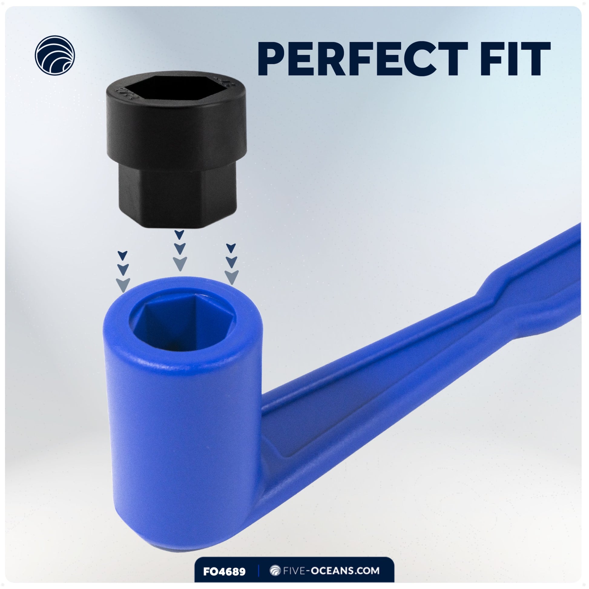 Universal Floating Prop Wrench Kit with Multiple Sockets, Blue - FO4689 - Five Oceans