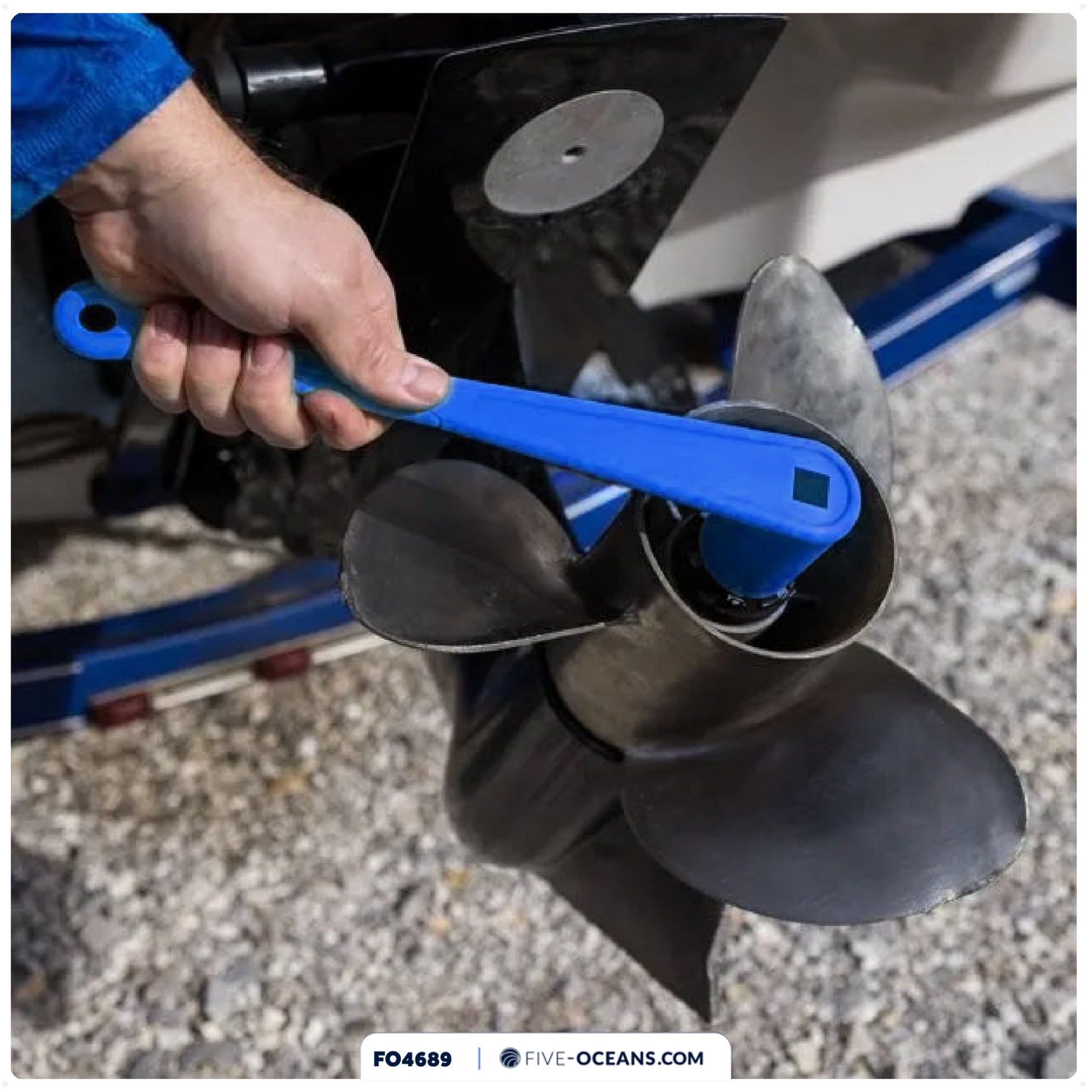 Universal Floating Prop Wrench Kit with Multiple Sockets, Blue - FO4689 - Five Oceans