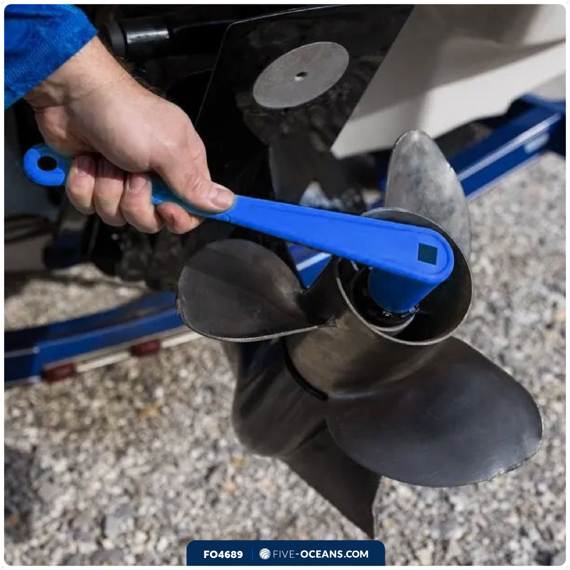 Universal Floating Prop Wrench Kit with Multiple Sockets, Blue - FO4689 - Five Oceans