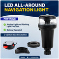 LED Anchor & Signal Flashlight Navigation Lights, Battery-Powered - 2NM