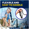 1/2" x 15' Dock Lines, Black, Double Braid Nylon, 4-Pack