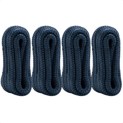 3/8" x 6' Fender Lines with 5" Eyelet, Navy Blue, Double Braid Nylon