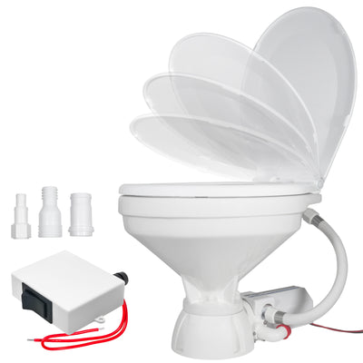 TMC Electric Toilet, Large Bowl, On/Off Flush Control, 12V - FO4706 - Five Oceans