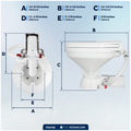 TMC Electric Toilet, Large Bowl, On/Off Flush Control, 12V - FO4706 - Five Oceans