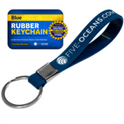 Keychain Key Ring, Rubber, Blue - FO4710 - Five Oceans