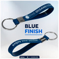 Key Ring Keychain , Blue Rubber - FO4710 - Five Oceans