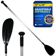 SUP Paddle - Adjustable Aluminum Shaft from 72" to 92", Black - FO4716 - Five Oceans
