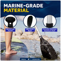 Adjustable SUP Paddle 72" - 92", Black, Aluminum - FO4716 - Five Oceans