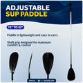 Adjustable SUP Paddle 72" - 92", Black, Aluminum - FO4716 - Five Oceans
