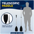 Telescoping Paddle 39" - 60", Round-Grip, Black, Aluminum, 2-Pack - FO4720-M2 - Five Oceans