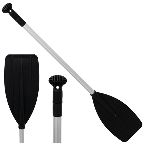 Telescoping Paddle 39" - 60", Round-Grip, Black, Aluminum - FO4720 - Five Oceans
