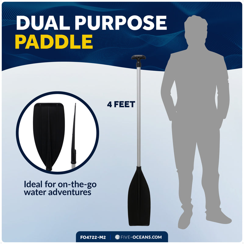 4' Paddle, T-Handle, Black, Aluminum, 2-Pack - FO4722-M2 - Five Oceans