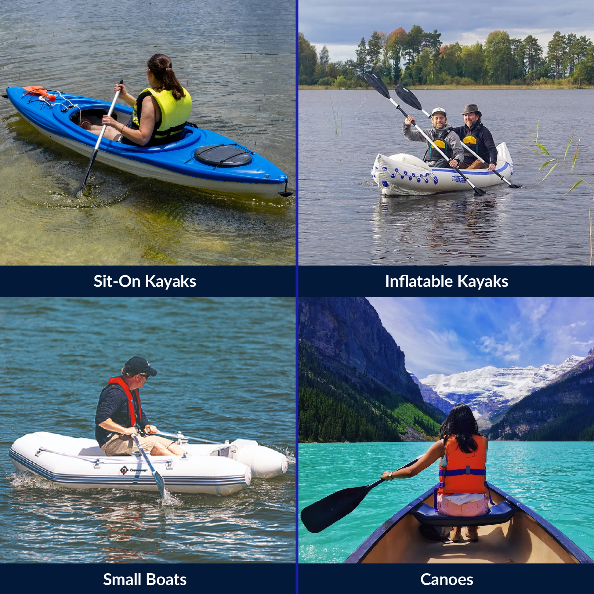 Canoe Paddle, 4Ft - T-Handle - 2-Pack - FO4722-M2 - Five Oceans