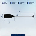 4' Paddle, T-Handle, Black, Aluminum, 2-Pack - FO4722-M2 - Five Oceans