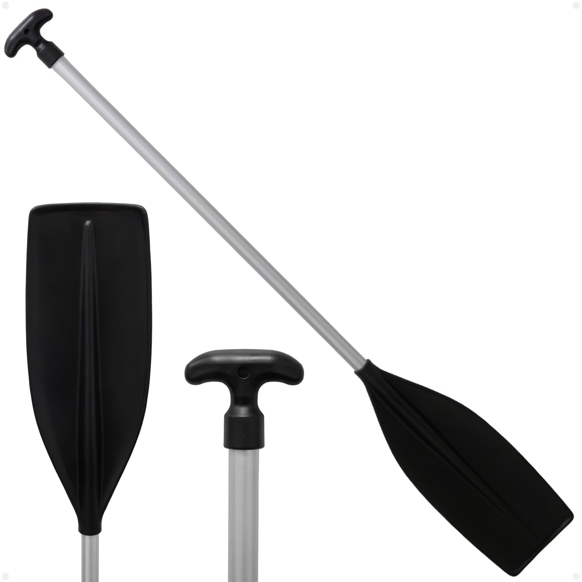4' Paddle, T-Handle, Black, Aluminum - FO4722 - Five Oceans