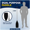 4' Paddle, T-Handle, Black, Aluminum - FO4722 - Five Oceans