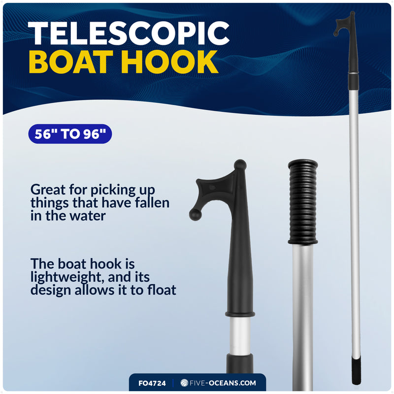 Telescoping Hook 56" - 96", Aluminum - FO4724 - Five Oceans