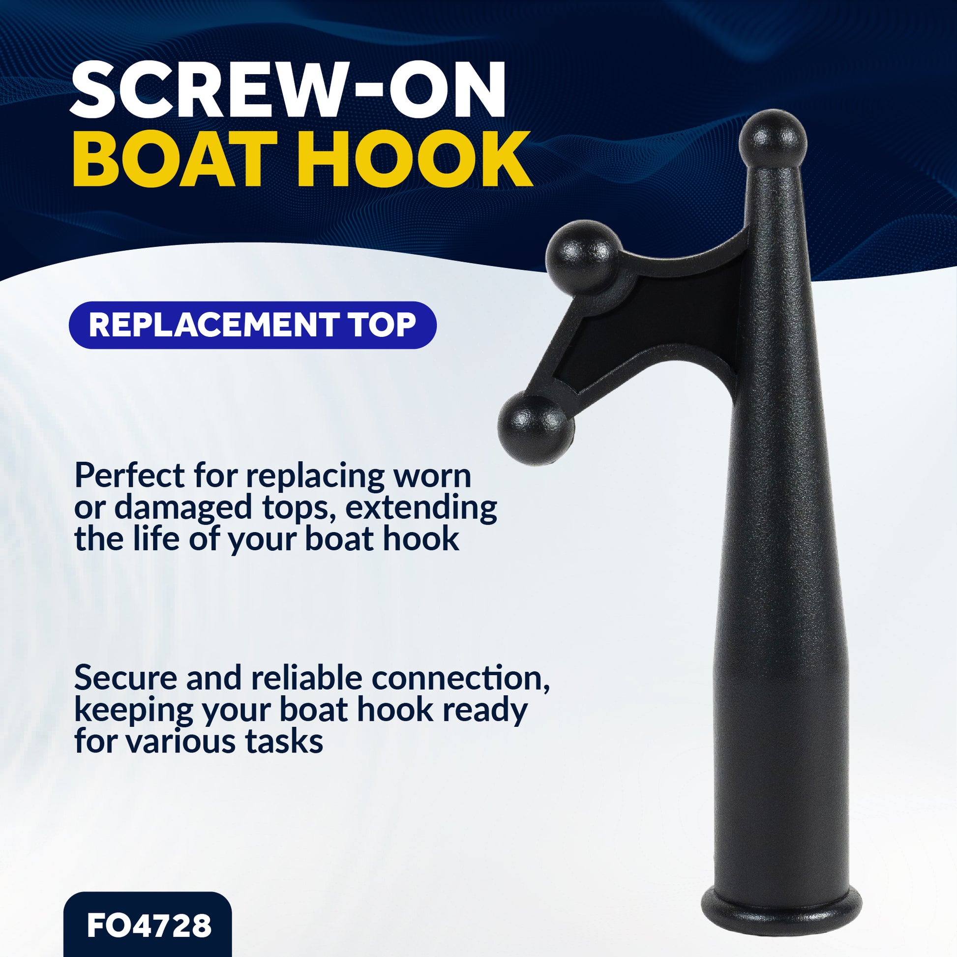 Screw-on Boat Hook Replacement Top - FO4728 - Five Oceans