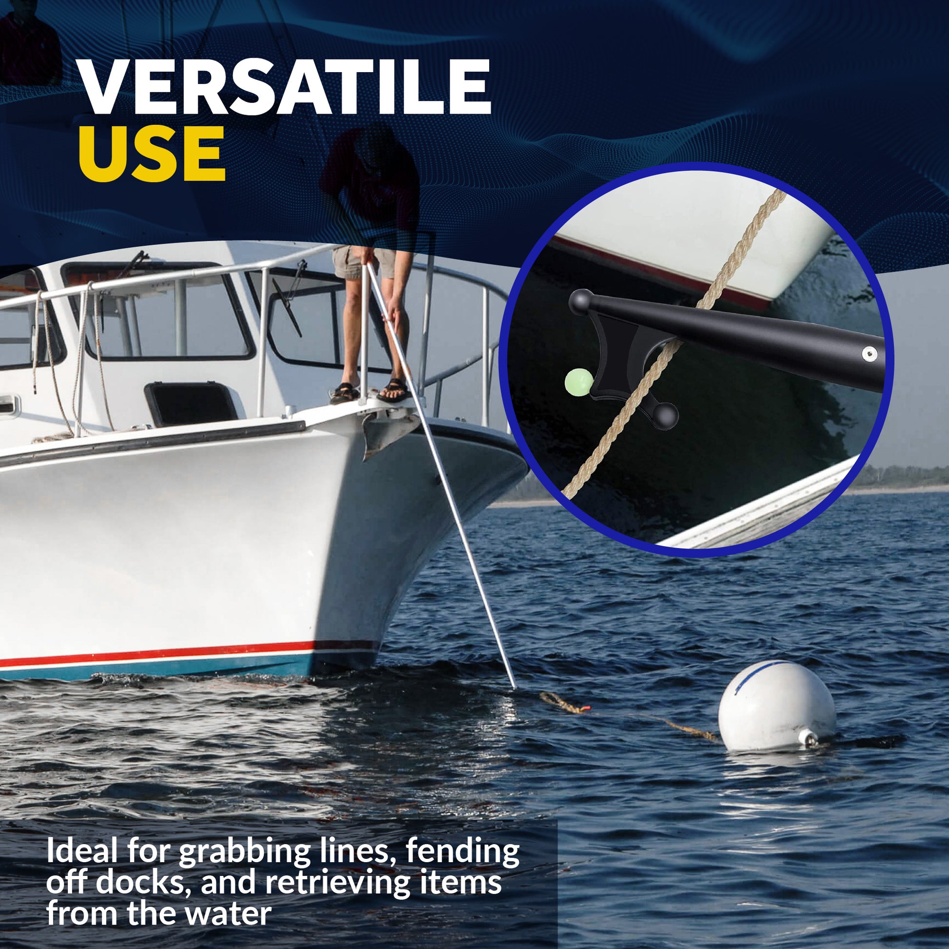 Screw-on Boat Hook Replacement Top - FO4728 - Five Oceans