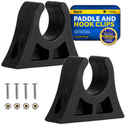 Boat Paddle Holder Clip, Black Rubber - 2-Pack - FO4730 - Five Oceans