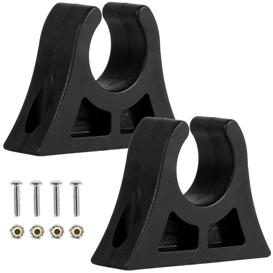 Paddle Holder Clip for Up to 1 1/2" Tube Dia., Black, Rubber, 2-Pack - FO4730 - Five Oceans