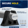 Paddle Holder Clip for Up to 1 1/2" Tube Dia., Black, Rubber, 2-Pack - FO4730 - Five Oceans