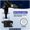 Kayak Rod Holder Kit - Rail & Deck Mounts, Large, Black, 2-Pack - FO4732-4742-M2 - Five Oceans