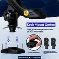 Kayak Rod Holder Kit - Rail & Deck Mounts, Large, Black, 2-Pack - FO4732-4742-M2 - Five Oceans