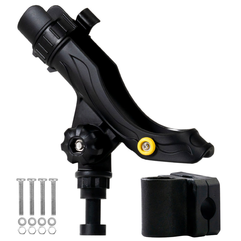 Kayak Rod Holder with Rail Mount, Large, Black - FO4732 - Five Oceans