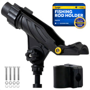 Fishing Rod Holder with Rail Mount, X-Large, Black - FO4734 - Five Oceans
