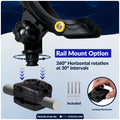 Kayak Rod Holder Kit - Deck & Rail Mounts, Large, Black, 2-Pack - FO4738-4746-M2 - Five Oceans