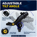 Kayak Rod Holder Kit - Deck & Rail Mounts, Large, Black, 2-Pack - FO4738-4746-M2 - Five Oceans