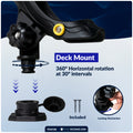 Kayak Rod Holder with Deck Mount Base with Cap, Black, Large - FO4738 - Five Oceans