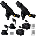Kayak Rod Holder Kit - Deck & Rail Mounts, X-Large, Black, 2-Pack - FO4740-4746-M2 - Five Oceans