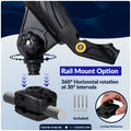 Kayak Rod Holder Kit - Deck & Rail Mounts, X-Large, Black, 2-Pack - FO4740-4746-M2 - Five Oceans
