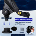 Kayak Rod Holder Kit - Deck & Rail Mounts, X-Large, Black, 2-Pack - FO4740-4746-M2 - Five Oceans