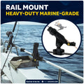 Kayak Rod Holder Kit - Deck & Rail Mounts, X-Large, Black, 2-Pack - FO4740-4746-M2 - Five Oceans