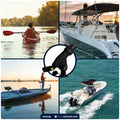 Kayak Rod Holder with Deck Mount Base with Cap, Black, X-Large - FO4740 - Five Oceans