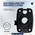 Kayak Rod Holder Deck Mount Base, Black - FO4744 - Five Oceans