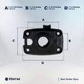 Kayak Rod Holder Deck Mount Base, Black - FO4744 - Five Oceans