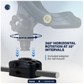 Kayak Rod Holder Rail Mount Base, Black - FO4746 - Five Oceans