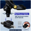 Kayak Rod Holder Kit - Deck & Rail Mounts, Large, Black, 2-Pack - FO4748-4746-M2 - Five Oceans