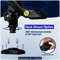 Kayak Rod Holder Kit - Deck & Rail Mounts, Large, Black, 2-Pack - FO4748-4746-M2 - Five Oceans