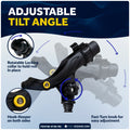 Kayak Rod Holder Kit - Deck & Rail Mounts, Large, Black, 2-Pack - FO4748-4746-M2 - Five Oceans