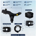 Kayak Rod Holder Kit - Deck & Rail Mounts, Large, Black, 2-Pack - FO4748-4746-M2 - Five Oceans