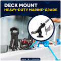 Kayak Rod Holder with Deck Mount Base, Black, Large - FO4748 - Five Oceans