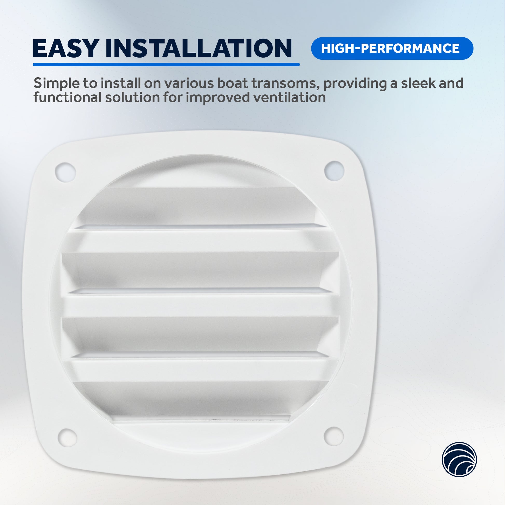 4-Slotted Louvered Flush Hose Ventilators, 3" - White - FO4750 - Five Oceans